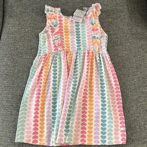 Ruffle Butts Rainboe Hearts Waterfall Tank Dress